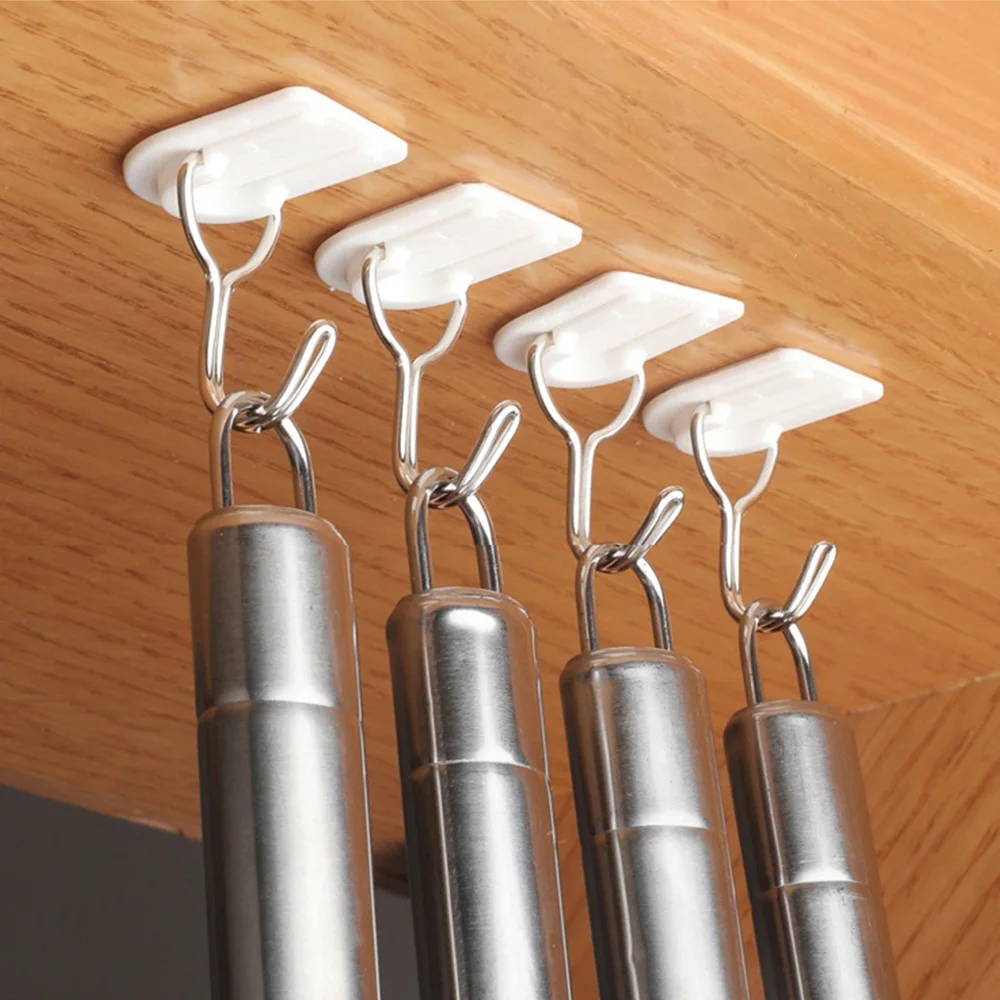 

6PCS U-Shaped Wall Mounted Storage Rack Shelf Hook Hanger Shower Holder Organizer For Kitchen Bathroom