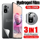 Гидрогелевая пленка для объектива камеры Redmi Note 10, Защитное стекло для Xiaomi Redmy Note11 Pro, 10Pro Max, 10s, полное покрытие, не стекло