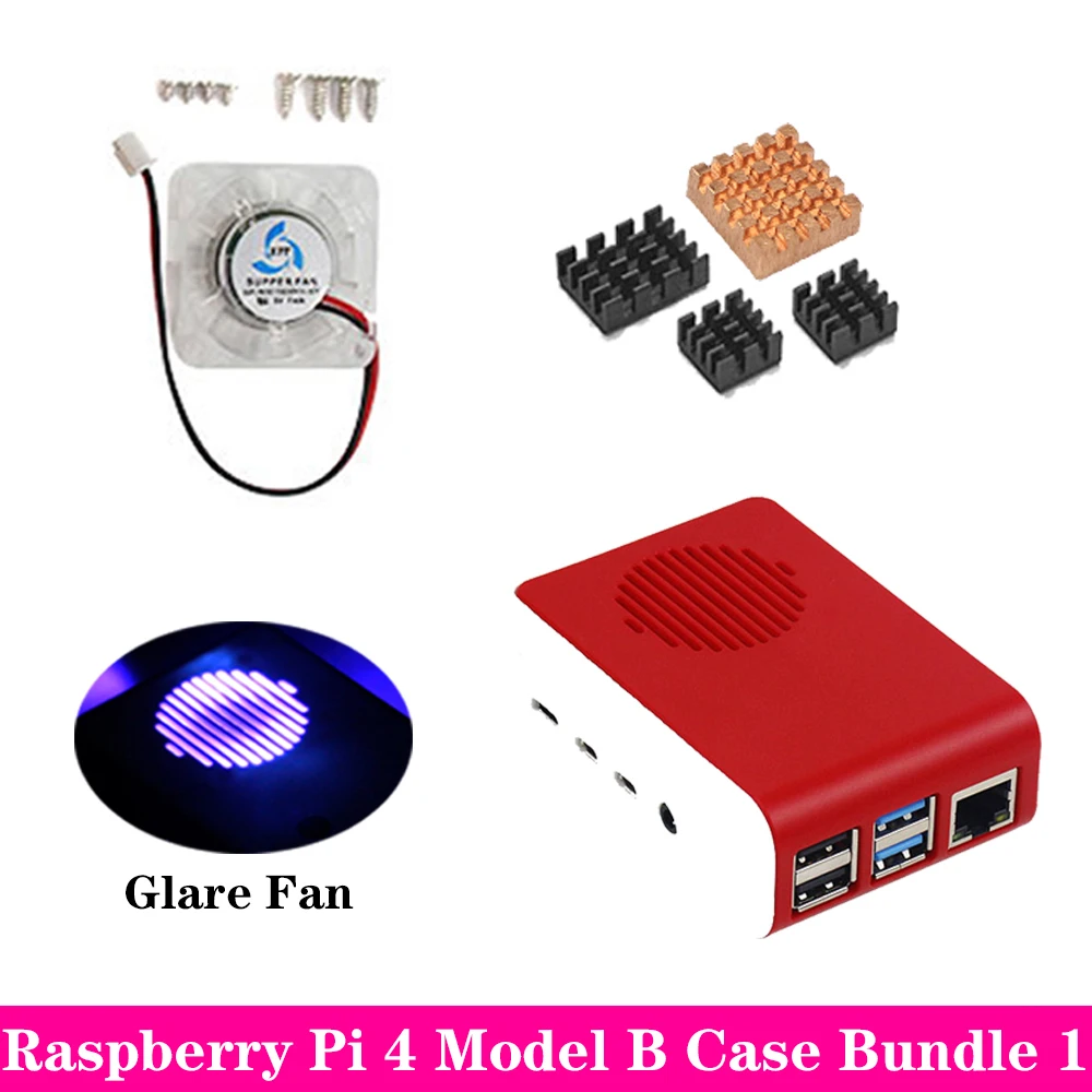 Raspberry Pi 4 корпус ABS пластиковый кейс корпус с бликовым охлаждающим вентилятором алюминиевый радиатор для Raspberry Pi 4 Модель B Pi 4B Pi4