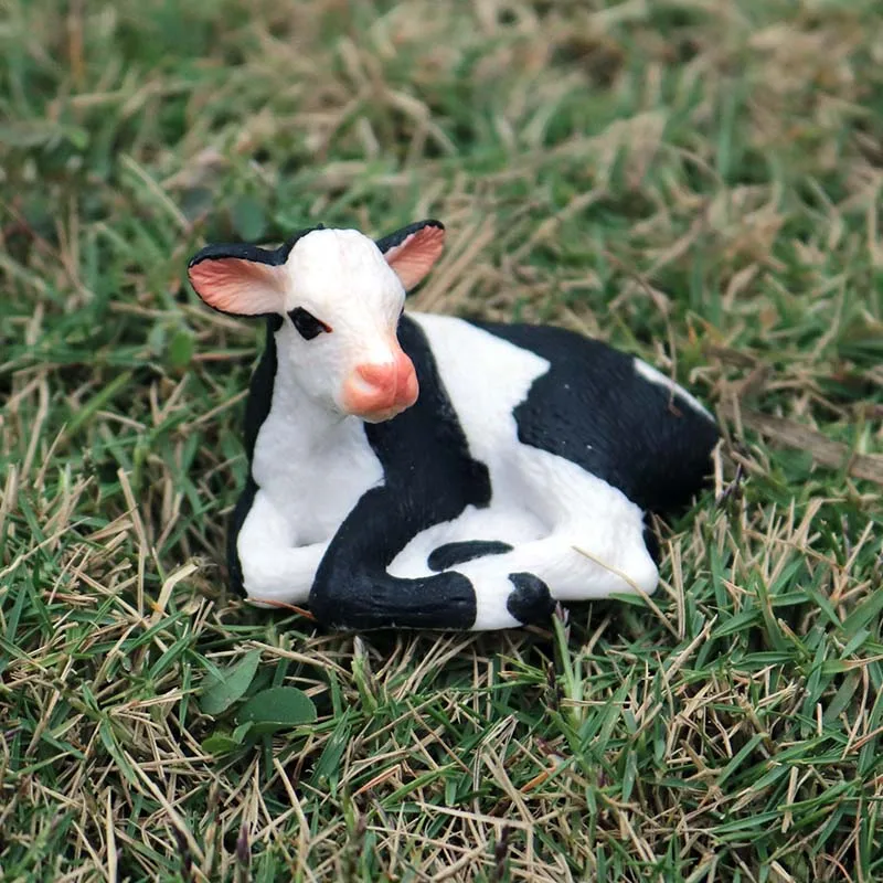 Oenux милые фигурки животных из молочной бычьей кожи фигурка быка ПВХ высокое