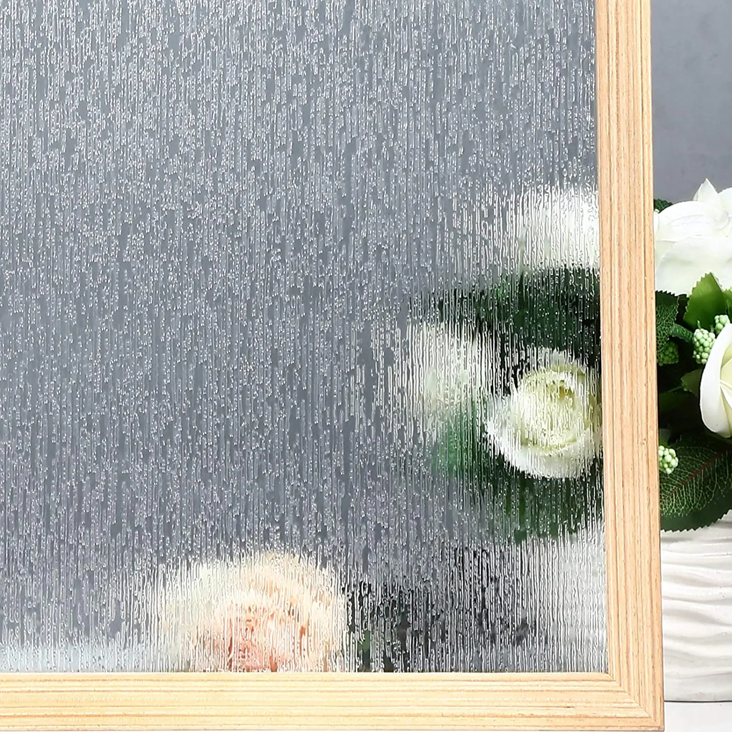 

LUCKYYJ Rain Glass Window Film Static Cling Glaa Self-adhesive Film Privacy Window Decals UV Protection Decorative Glass Sticker