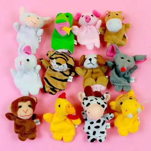 

12pcs Zodiac Animal Finger Puppets Toy Set