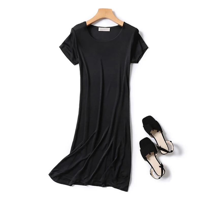 Ночная рубашка женская из 50% натурального шелка домашняя одежда с коротким