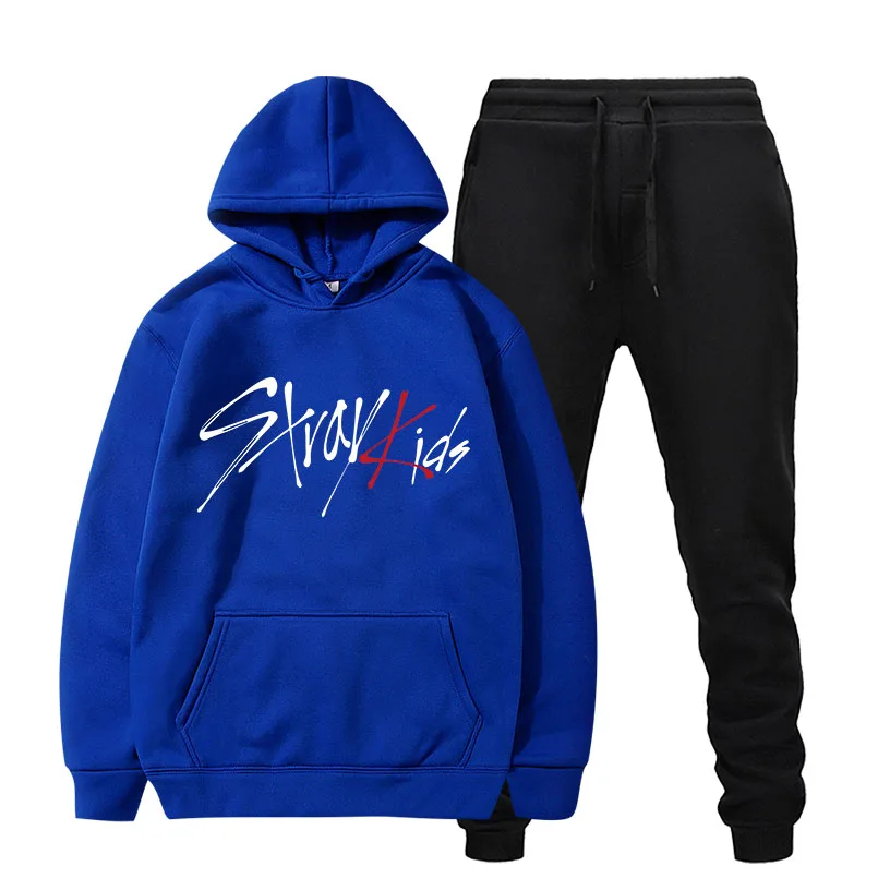 Детский спортивный костюм Kpop толстовка с капюшоном и флисовой подкладкой для
