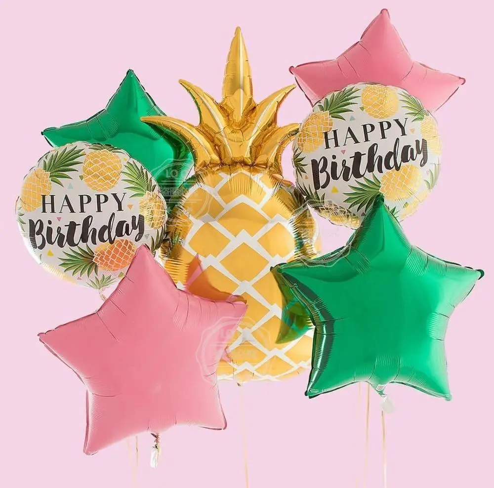 1 Набор праздничных воздушных шаров &quotананас Фольга воздушный шар 18 дюймов