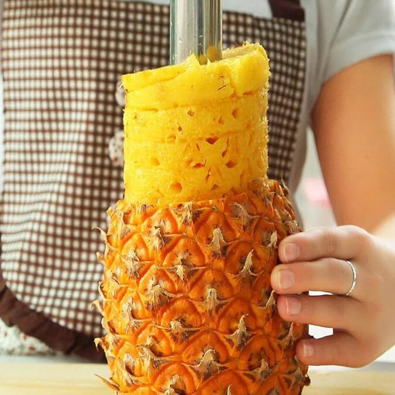 

Pineapple Corer Peeler Stainless Steel Fruit Knife Slicer Spiral Pineapple Cutting Machine Western Restaurant Accessories 3Color