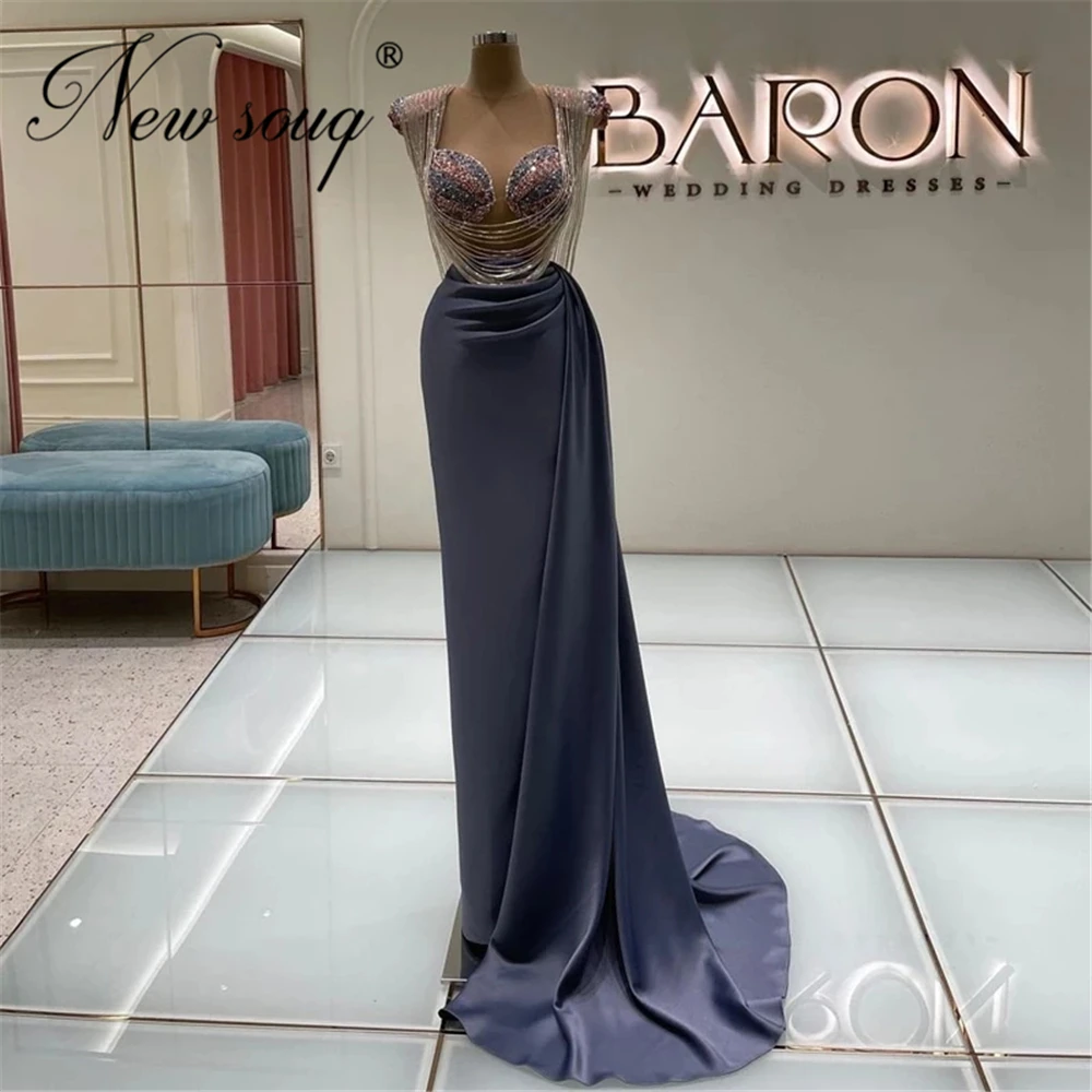 

2022 элегантные вечерние платья с длинными бусинами и бахромой, женские платья для выпускного вечера, платья Ближнего Востока, Дубая, свадебн...