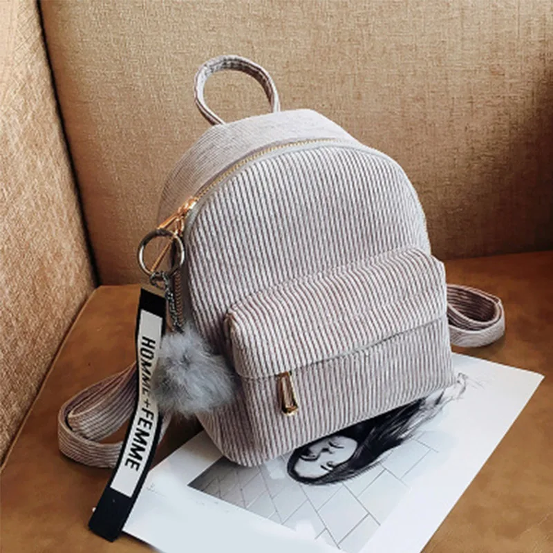 Модный вельветовый женский рюкзак 2020 Дамский Новый Дикий мини-рюкзак Женская
