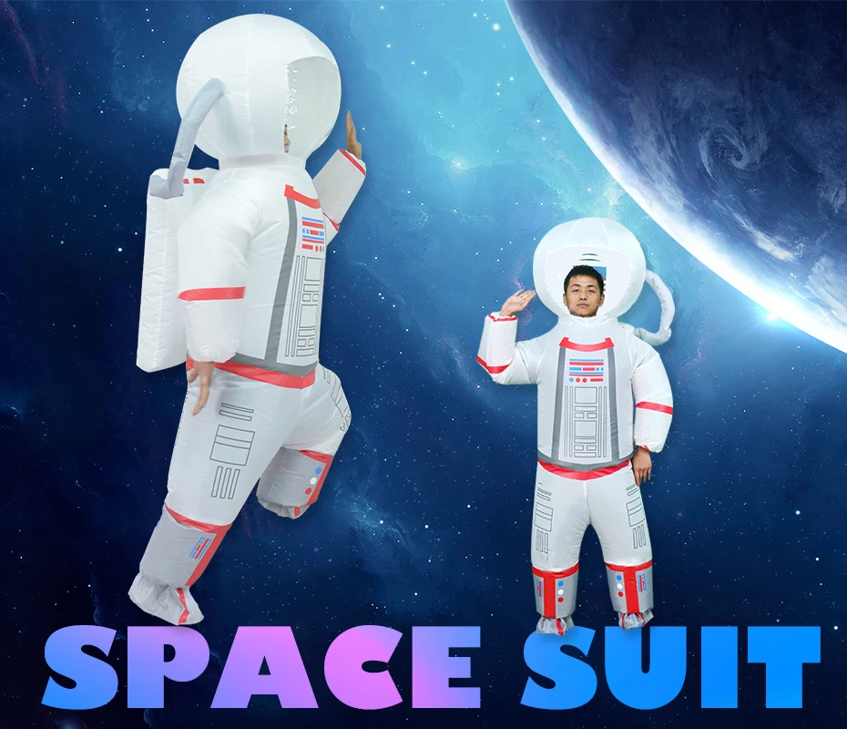 Костюм астронавта для мужчин и женщин надувной t-образный шлем карнавала косплея