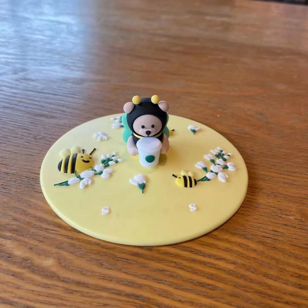 

Mug Cup Lid Cute Cartoon Lid Silicone Cup Lid Rainbow Hot Air Balloon Cup Lid Dustproof Cup Lid with LOGO