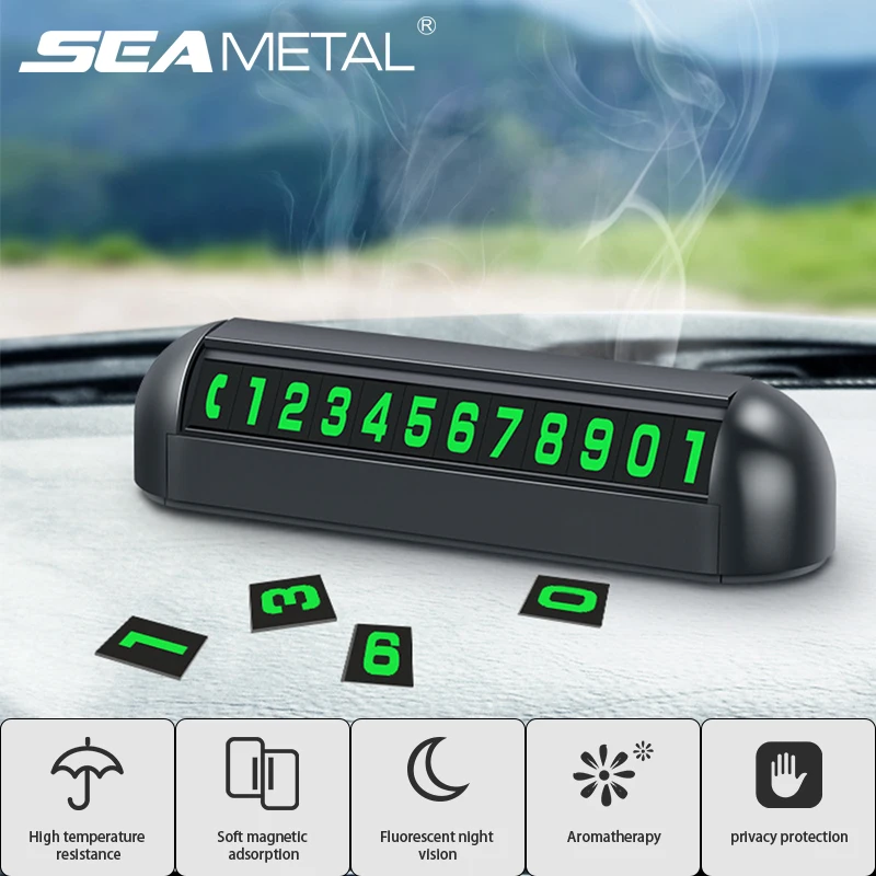 Скрытая парковочная карта для автомобиля светящаяся табличка с номером телефона