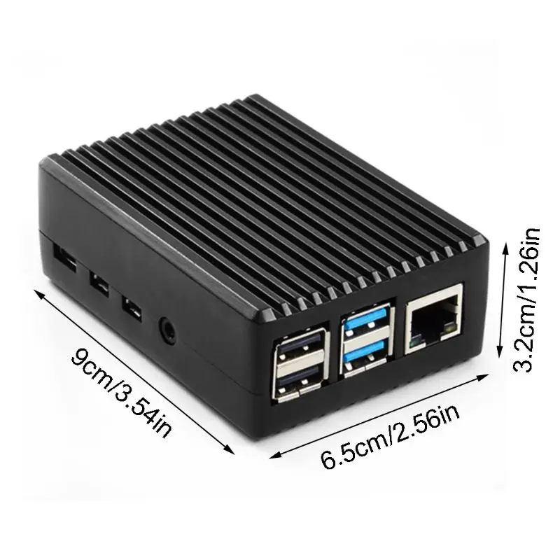 

Metal Case Enclosure Aluminum Alloy Protective Shell for Raspberry Pi 4B Kit