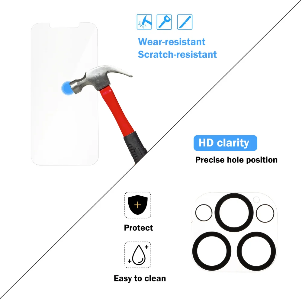 

1 Set Tempered Glass Screen Protectors Compatible with iPhone12 Pro Max (Black)