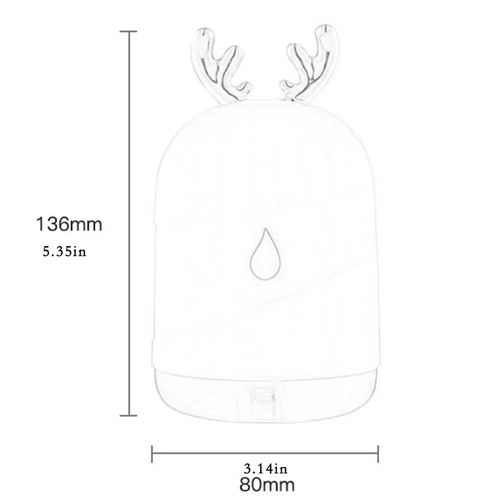 

Purification And Moisturizing Aromatherapy Humidifier Oil Diffuser Ultrasonic Mist LED Night Light Humidifier
