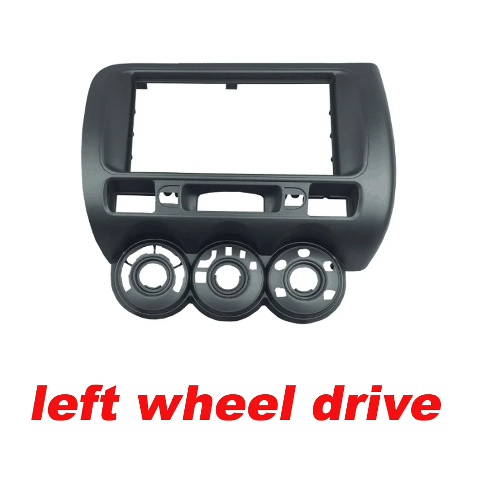 left wheel 2 din Радио панель для Honda Jazz City один двойной Din DVD стерео компакт-дисков Панель крепление Установка отделка комплект рамка - Название цвета: left wheel 2 din