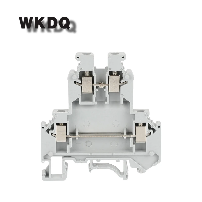 10 шт. UKK3 винт двойной уровня 2 Слои Универсальный 4-Connductor коммутационным шнуром Электрический разъем DIN Rail клеммной колодки UKK 3