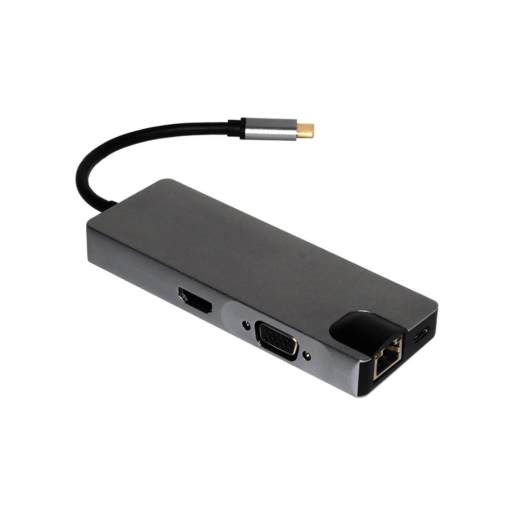 Pro usb type C к HDMI VGA Gigabit Ethernet Lan RJ45 адаптер для Macbook Air USB кардридер 3 0 PD порт 888|USB-гаджеты|