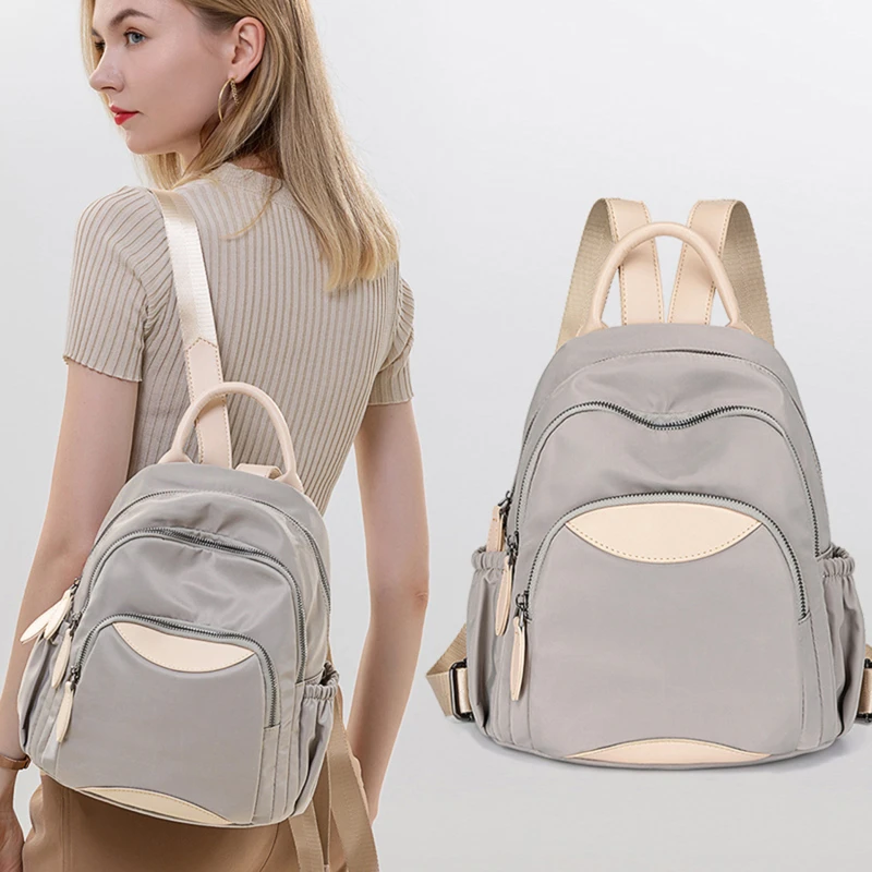 

Summer Oxford Cloth Backpack Female Students Easy To Build Large Capacity Leisure Women's School Bag Travel