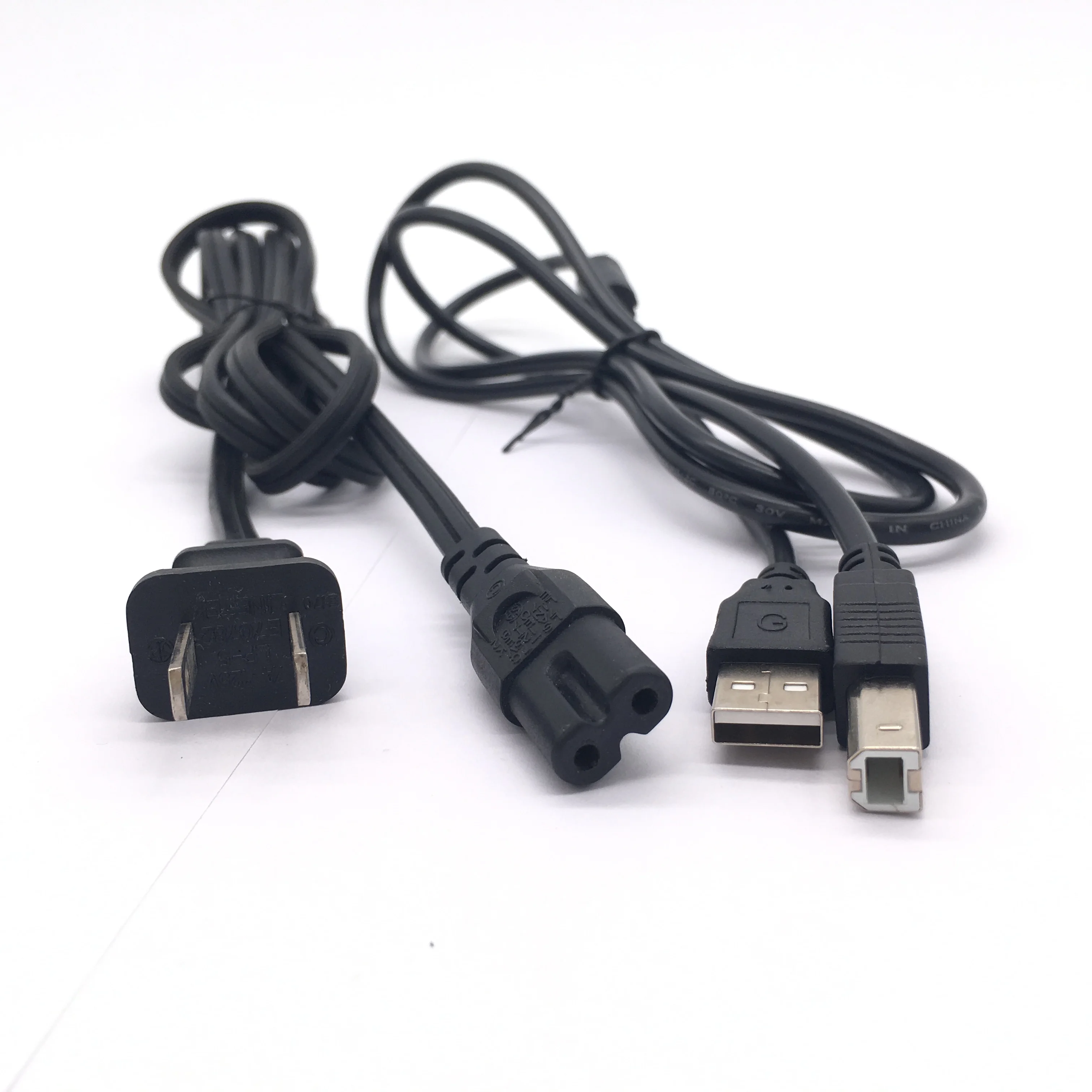 

USB Cable+Power Cord Printer for Epson WorkForce 633 XP600 XP400 XP300 645 635