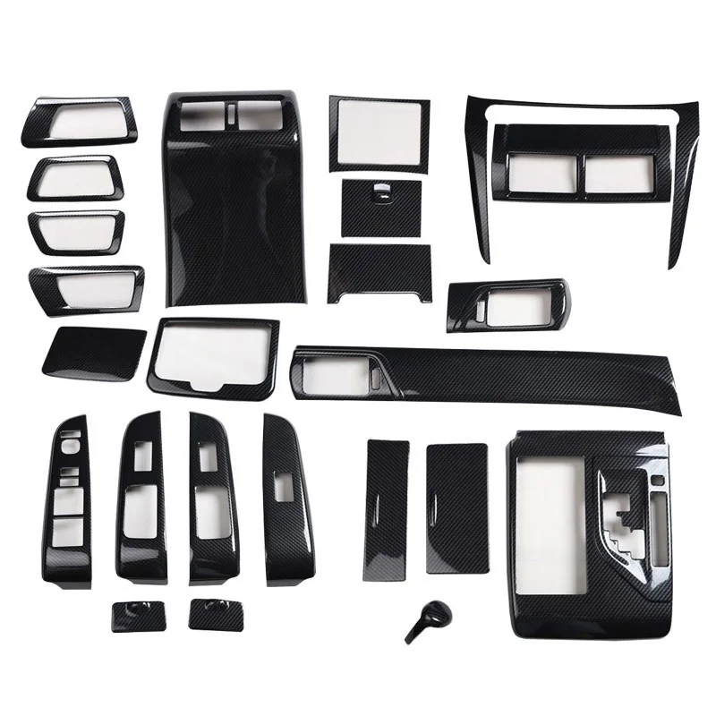 

Внутренняя панель приборной панели автомобиля, планка для Toyota Camry 2012, 2013, 2014, 2015, 2016, 2017, правый руль из пластика и углеродного волокна