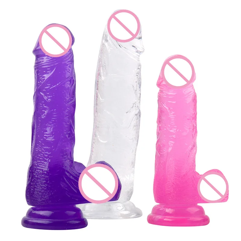 Мягкий силиконовый кристально прозрачный фаллоимитатор для взрослых