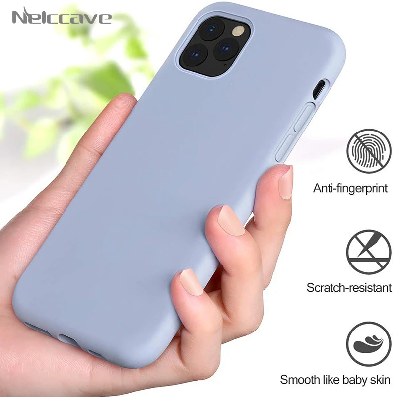 100 шт. жидкие силиконовые чехлы для Apple iPhone 11 Pro XS Max XR X 8 Plus 7 6 6S Мягкий тонкий чехол для телефона карамельный цвет задняя крышка