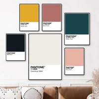 pantone color wall art canvas painting nordic posters and prints gallery mural modern home decoration for living room bedroom