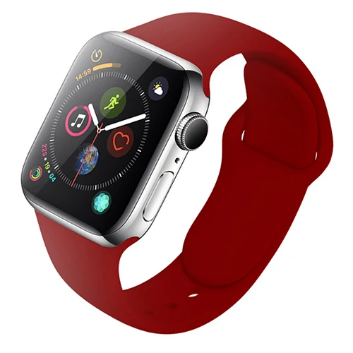Силиконовый ремешок для Apple Watch 38 мм 42 мм спортивный браслет резиновый ремешок для Iwatch 5 4 44 мм 40 мм для Apple Watch 3 2 1 - Цвет ремешка: color 16