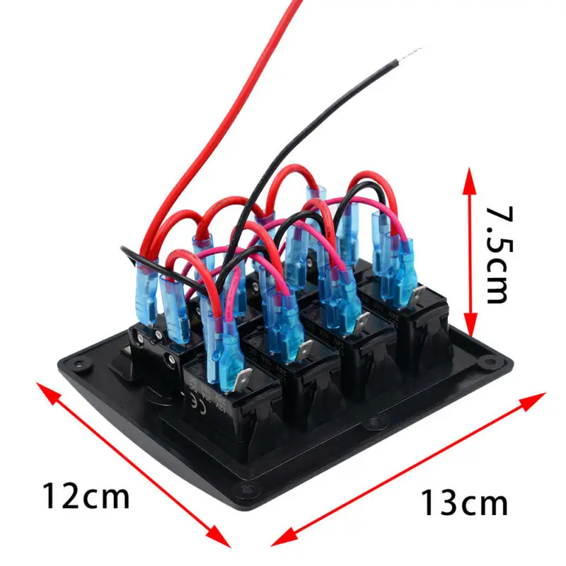 

4 Gang ABS Panel Switch with Lens Panel Switch for headlight/fog lamp/width lamp/car-mount freezer/car-mount vacuum cleaner