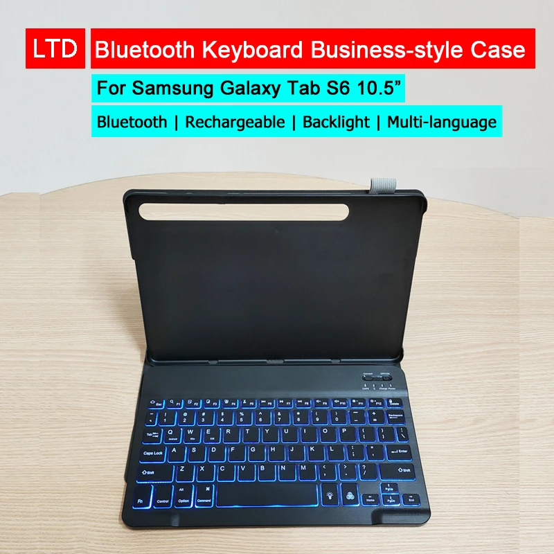 Bluetooth клавиатура бизнес Стиль чехол для Samsung Galaxy Tab S6 10 5 &quotT860 T865 Русский Арабский
