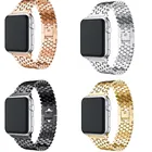 Металлический ремешок из нержавеющей стали для Apple Watch Band Series 7 6 5 4 SE 40 44 41 45, браслет для iwatch 4 3