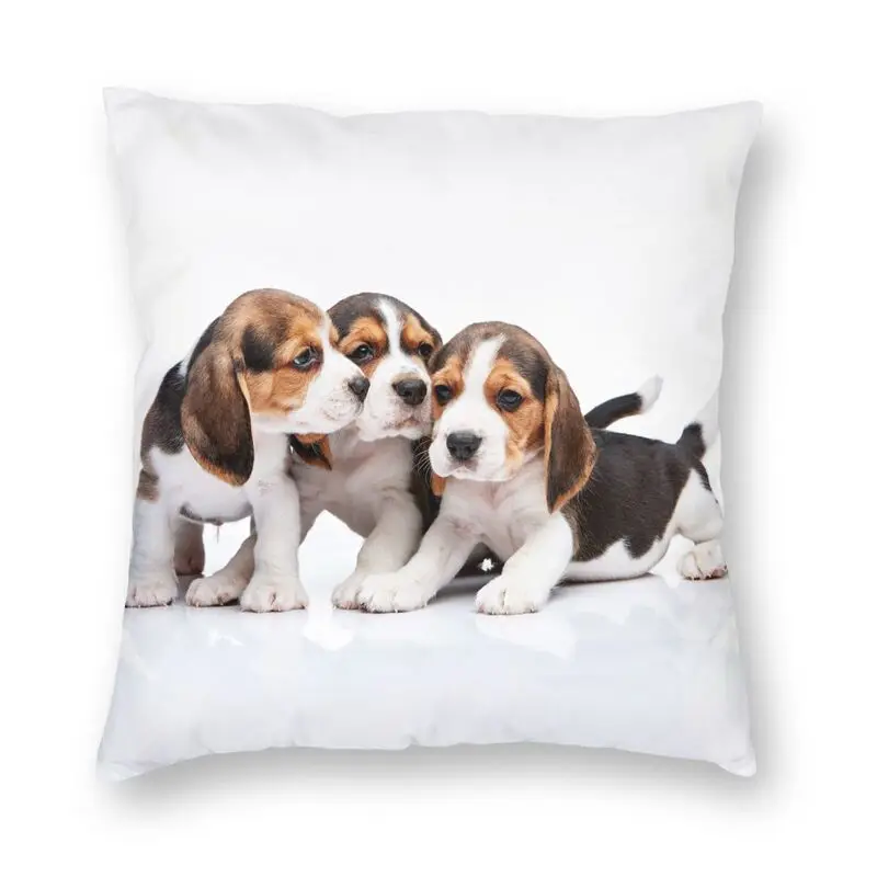 

Custom Cute Beagle Dog Pillow Case Home Decor 3D Double-sided Printing Animal Pattern Cushion Cover for Living Room