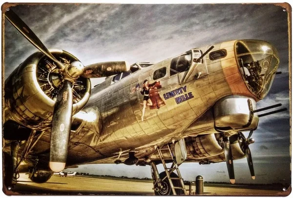 

Military Aircraft Tin Sign Retro Tin Logo