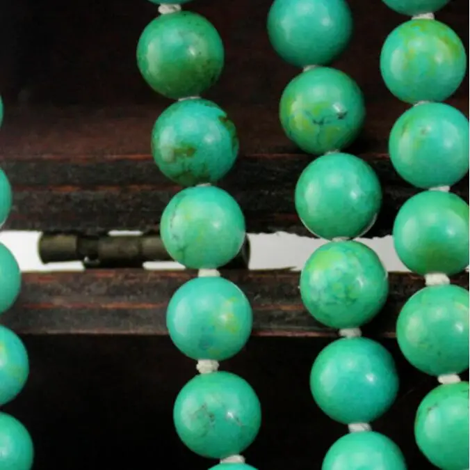 Бесплатная доставка подарок упакованы 54 дюйма 8 мм зеленый драгоценный камень