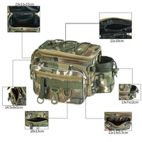 multifunctional tactical camouflage fishing tackle bags single shoulder crossbody waist pack fish lures gear utility storage bag