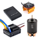 1080 80A щеточный регулятор скорости ESC водонепроницаемый ESC + 540 щеточный двигатель + охлаждающий вентилятор + программатор для 110 RC автозапчастей