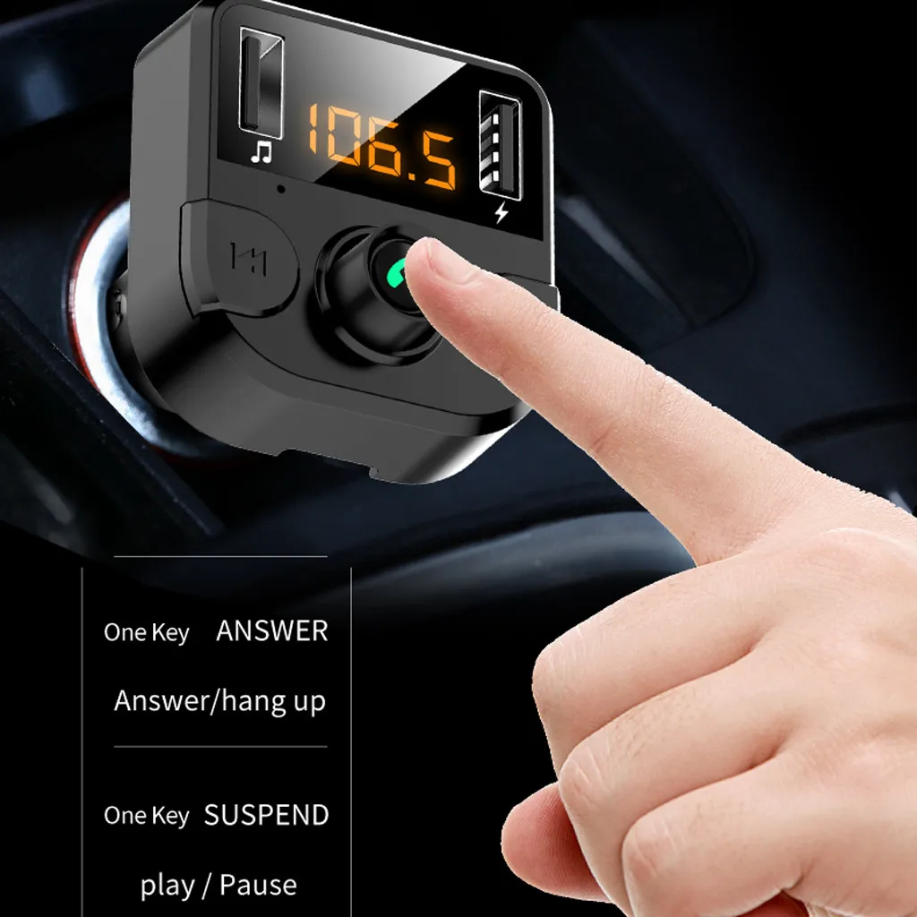 1 шт. Черный автомобильный комплект BT36B BT5.0 mp3 плеер fm передатчик с USB зарядным