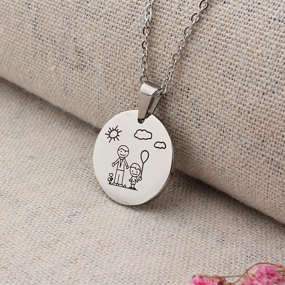 Ожерелье с подвеской-монеткой из нержавеющей стали |