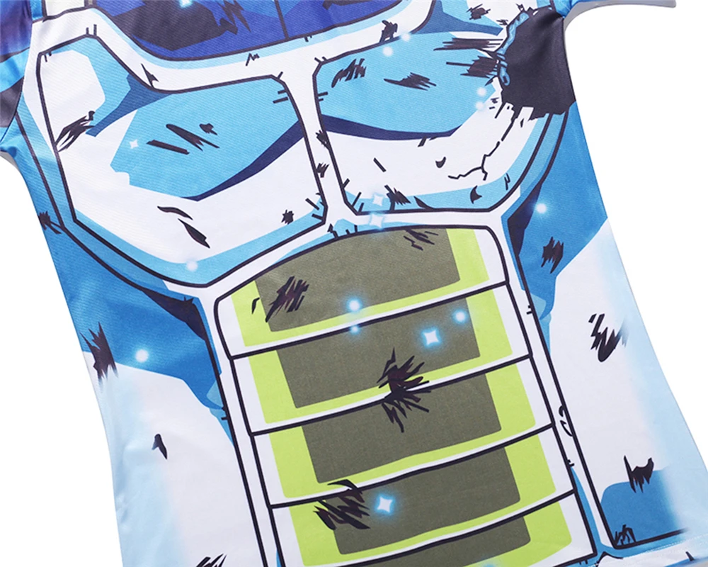Новый костюм аниме youth Vegeta Dragon Ball печать 3D с короткими рукавами косплей футболка