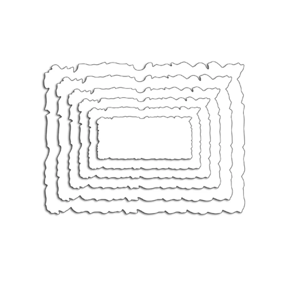Переплетенные границы прямоугольная рамка металлические высечки трафареты для