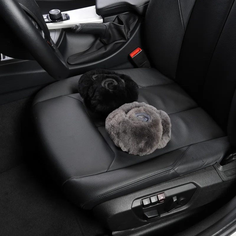 Чехол на руль AUTOYOUTH шерстяной из натуральной овчины очень мягкий плюшевый теплый