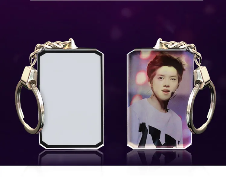 Сублимационная пустая Женская Хрустальная цепочка для ключей термопечать