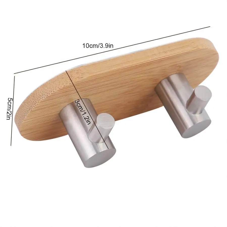 

Home Door Hook Stainless Steel Double Hook Hanger Holde for Kitchen Bathroom Wall Door Towel Clothes Bag keys Hook