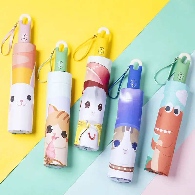 

Fashion Cartoon Automatic Children Umbrella kids Windproof And Rainproof Folding Umbrella Anti-UV Beach Umbrella For boys girls