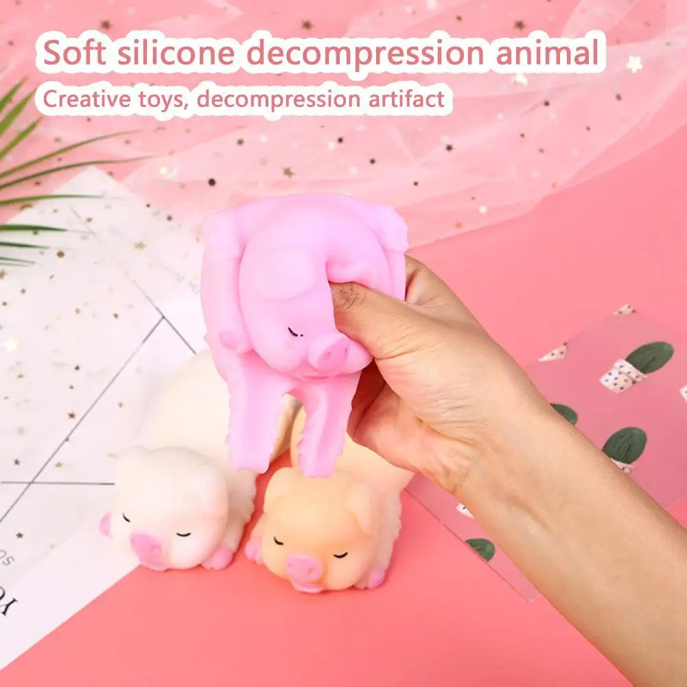 

Baby Cute Pig Stress Reliever Toys Simulation Animal Reduce Pressure Toys Multi-color Home Decor Kids Gifts Decompression Toy