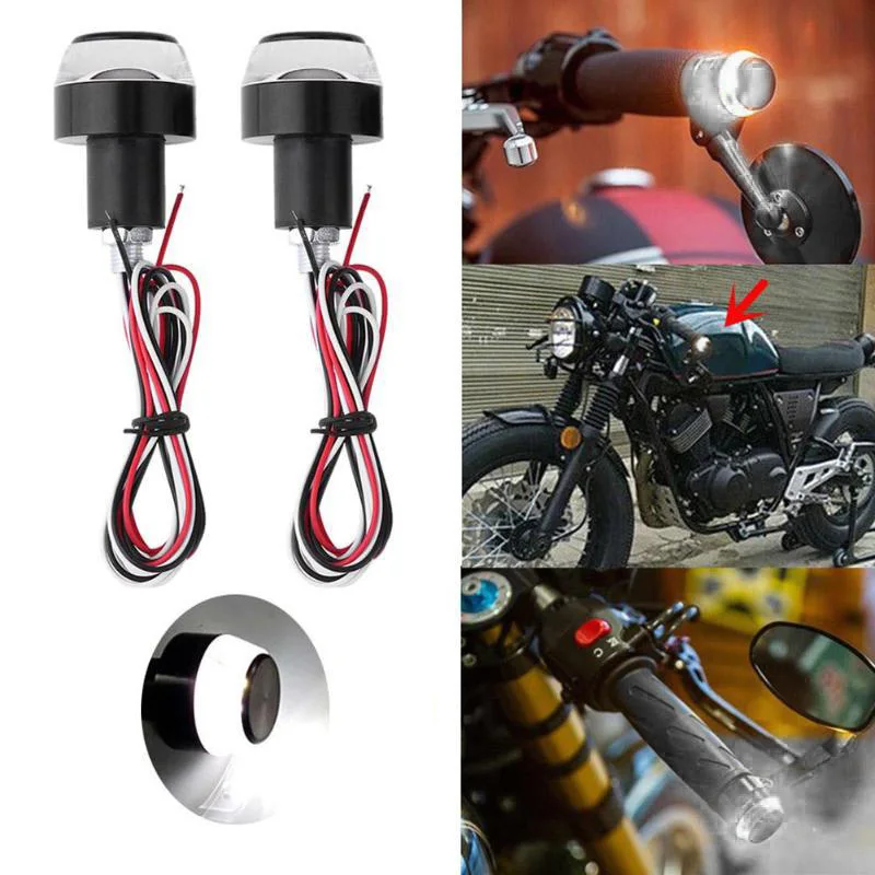 2 светодиодных мотоцикла Руль конец указатель поворота желтый Универсальный 33 мм