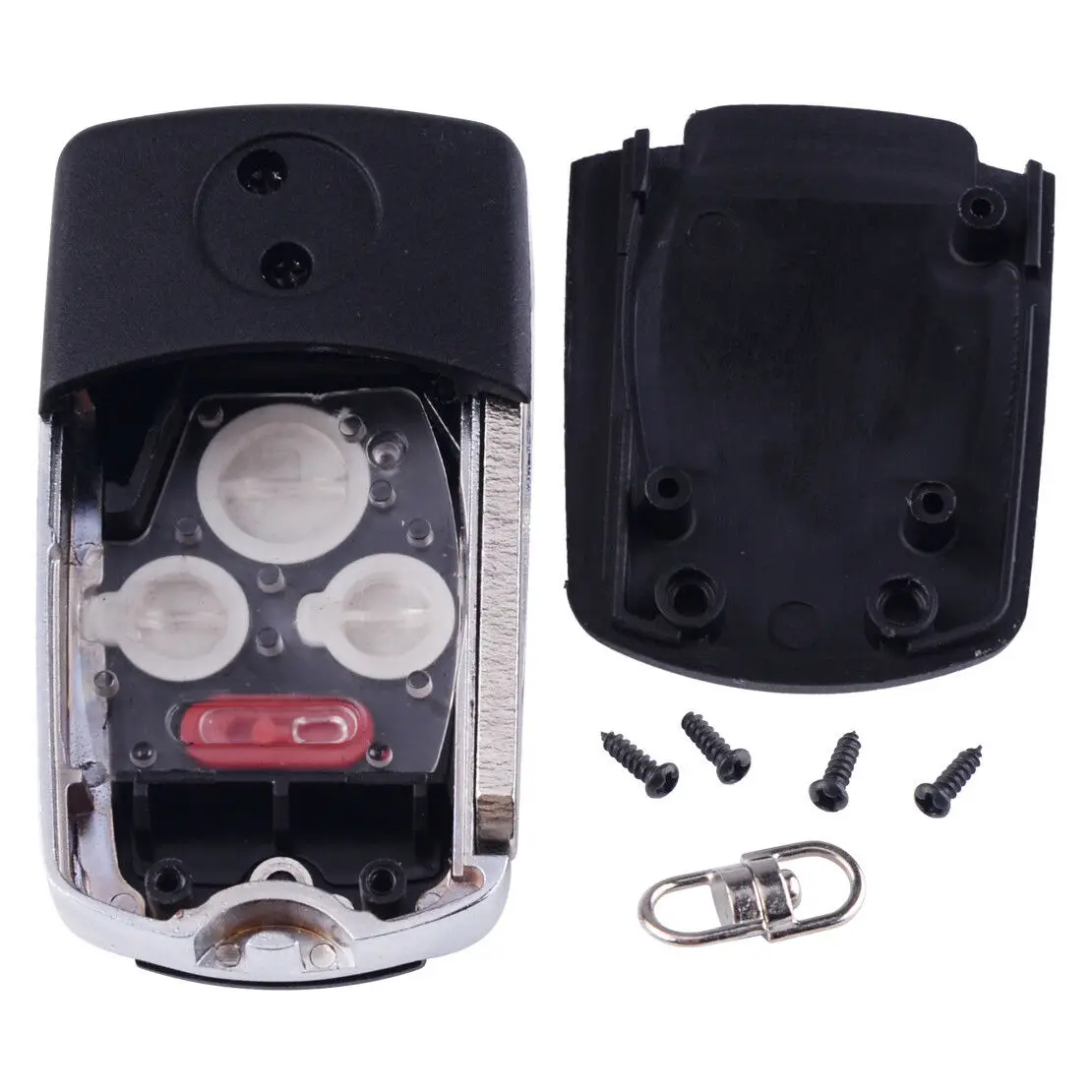 

Uncut Key shell Remote 4 Button Flip Fob Case For Honda Accord Civic Black