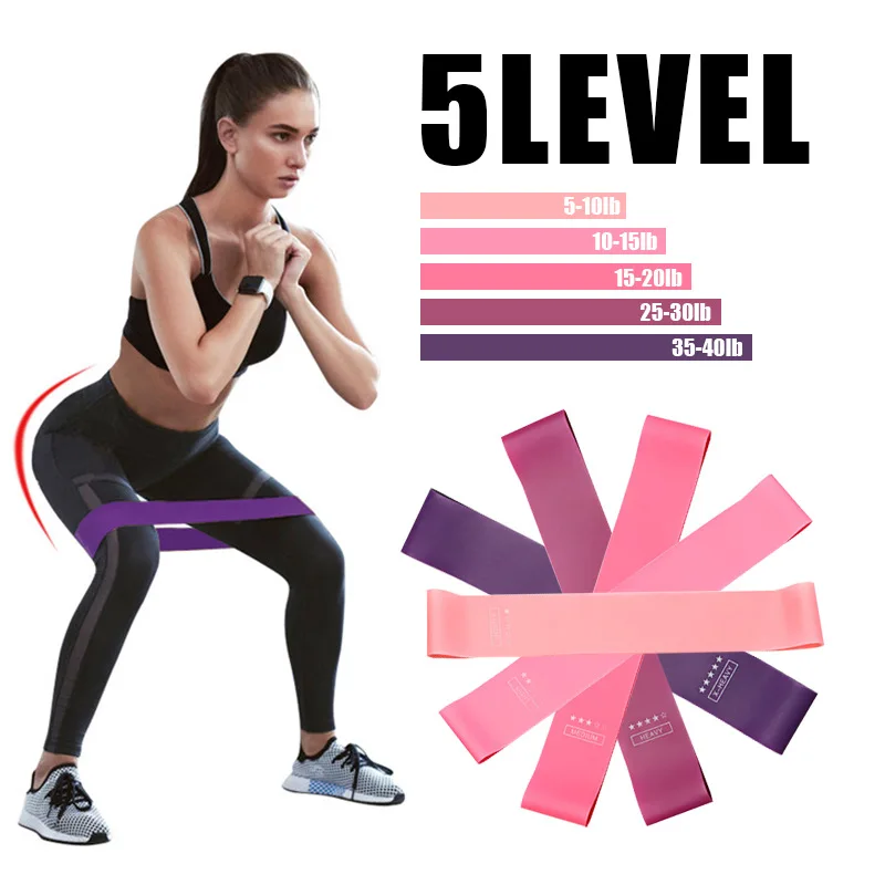 

5 шт., эластичные ленты для занятий спортом