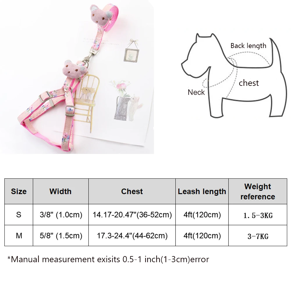 Поводок для собак и кошек регулируемая печать маленьких средних товары