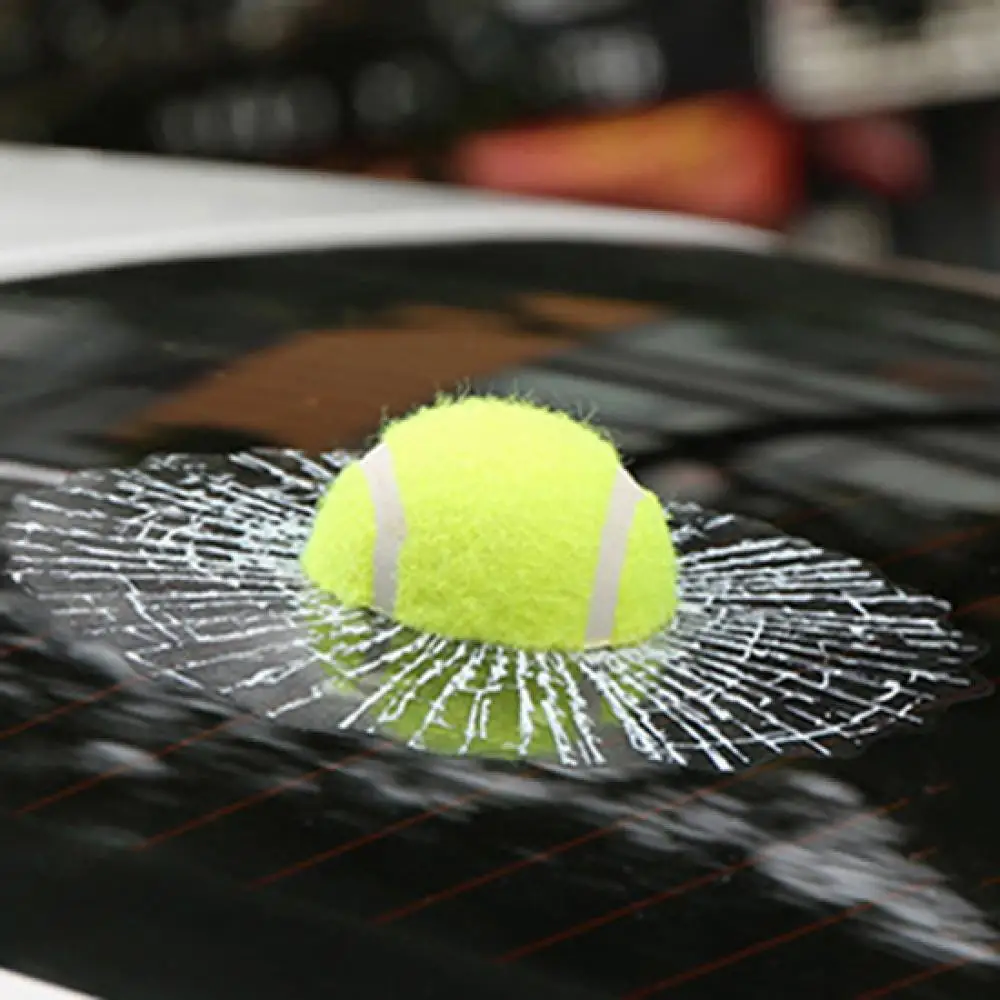 

Creative 3D Car Sticker Funny Tennis Baseball Glass Sticker Crazy DIY Self-adhesive Car Body Sticker Auto Accessories